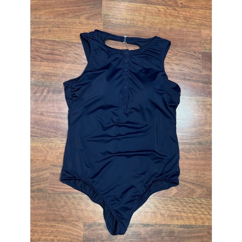 Time and Tru - Navy One-Piece Swim Suit